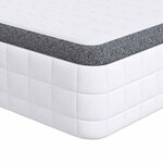 vidaXL Matelas 2 pc Moyennement doux 60 x 200 cm Blanc et Gris