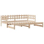 vidaXL Lit de jour avec gigogne et tiroirs sans matelas 90x200 cm