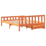 vidaXL Cadre de lit sans matelas cire marron 160x200cm bois pin massif