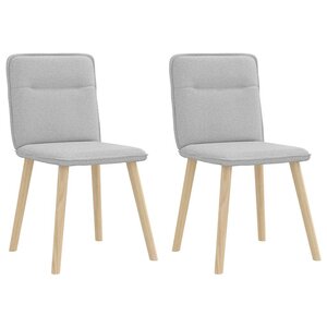 vidaXL Chaises à manger lot de 2 gris nuage tissu
