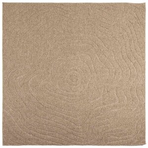 vidaXL Tapis de surface Carré HUARTE Naturel 240 x 240 cm Polyester