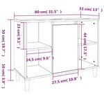 vidaXL Meuble d'évier blanc brillant 80x33x60 cm bois d'ingénierie
