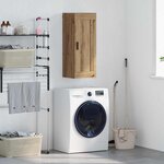 vidaXL Meuble mural Chêne artisanal 34 5 x 34 x 90 cm