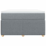 vidaXL Sommier à lattes de lit avec matelas Gris clair 120x200cm Tissu