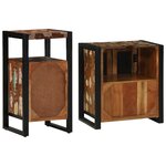 vidaXL Ensemble de mobilier de salle de bain avec étagère avec stockage avec porte 2 Pièces