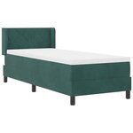 vidaXL Lit à ressorts avec matelas Vert foncé 200 x 80 cm Polyester