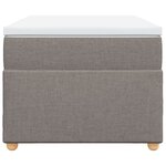 vidaXL Sommier à lattes de lit avec matelas Taupe 90x190 cm Tissu