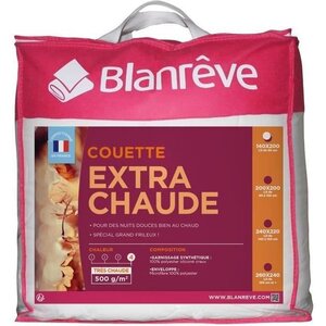 Couette extra chaude blanche en microfibre 140 x 200 cm