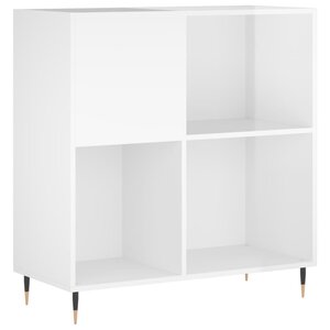 vidaXL Armoire à disques blanc brillant 84 5x38x89cm bois d'ingénierie