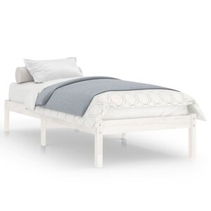vidaXL Cadre de lit sans matelas blanc bois massif 100x200 cm