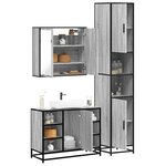 vidaXL Ensemble de meubles de salle de bain 3 Pièces Sonoma gris