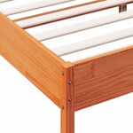 vidaXL Cadre de lit sans matelas cire marron 75x190 cm bois pin massif