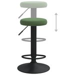 vidaXL Tabourets de bar lot de 2 vert foncé velours