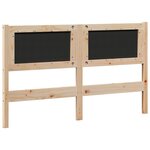 vidaXL Tête de lit Autre Marron 150 cm Bois massif en pin