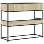 vidaXL Table console chêne sonoma 90x35x80 cm bois d'ingénierie