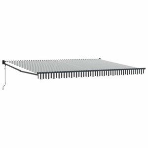 vidaXL Auvent rétractable anthracite et blanc 4 5x3 m tissu/aluminium