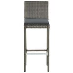 vidaXL Ensemble de bar de jardin 7 Pièces gris bois massif acacia rotin
