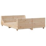 vidaXL Cadre de lit sans matelas 140x190 cm bois de pin massif