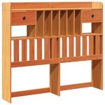 vidaXL Tête de lit avec rangement cire marron 135cm bois massif de pin