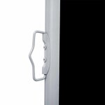 vidaXL Auvent latéral rétractable Noir 120 x 600 cm