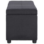 Banc banquette avec compartiment de rangement 116 cm polyester noir 02_0010753