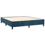 vidaXL Sommier à lattes de lit matelas et LED Bleu foncé 180x200 cm