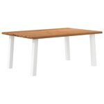 vidaXL Table à manger marron clair bois de chêne massif rectangulaire