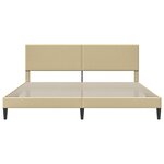 vidaXL Cadre de lit avec tête de lit Gris Vert Clair 200 x 200 cm