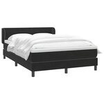 vidaXL Sommier à lattes de lit avec matelas noir 140x210 cm velours