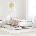 vidaXL Cadre de lit sans matelas blanc 100x200 cm bois de pin massif