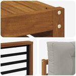 vidaXL Ensemble de canapés d'extérieur 8 pc Gris Naturel et Clair