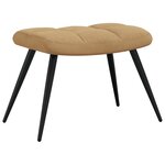 vidaXL Chaise de relaxation avec tabouret Marron Velours