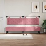 vidaXL Tête de lit suspendue Avec lumière LED Rose Velours