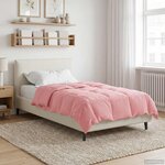vidaXL Duvet d'hiver Matelassé Rose 155 x 220 cm Microfibre
