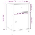 vidaXL Tables de chevet 2Pièces chêne sonoma 40x42x60cm bois d'ingénierie