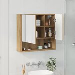 vidaXL Armoire Miroir avec étagère chêne artisanal 59 x 17 x 55 cm