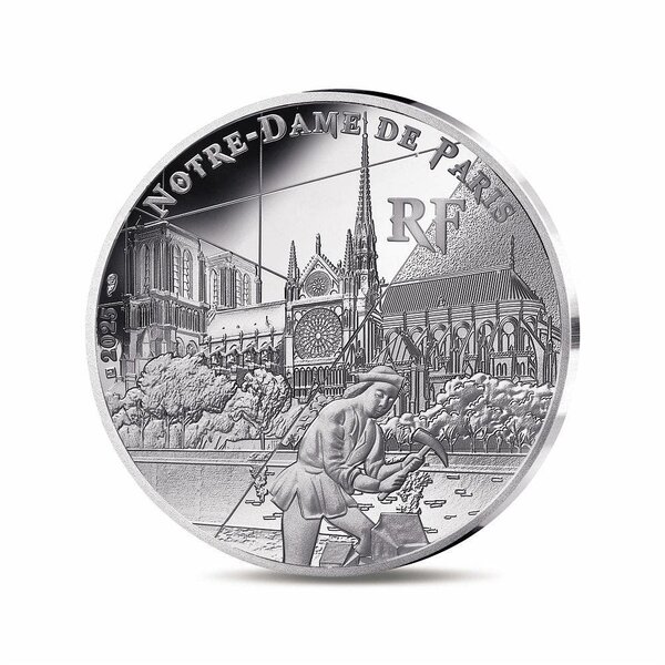 UNESCO - CATHÉDRALE NOTRE-DAME DE PARIS  RIVES DE SEINE - Monnaie de 10€ Argent