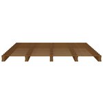vidaXL Lit de palette sans matelas marron miel 120x200 cm bois massif
