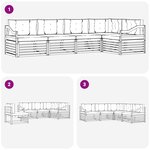 vidaXL Ensemble de canapés d'extérieur 5 pc Naturel et Anthracite