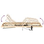 vidaXL Lit à lattes Marron 70 x 190 cm Bois de hêtre massif