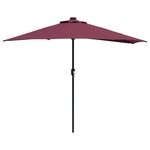 vidaXL Parasol de jardin Bordeaux 294 x 150 x 224 cm