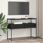 vidaXL Table console avec tiroir Chêne noir 100 x 40 x 75 cm