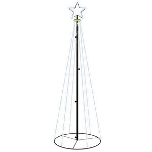 vidaXL Arbre de Noël cône 108 LED Blanc froid 70x180 cm