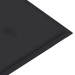 vidaXL Banc de jardin empilable et coussin 128 5cm Bois de teck massif