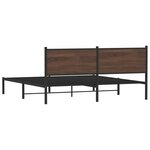 vidaXL Cadre de lit en métal sans matelas chêne marron 183x213 cm