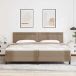 vidaXL Lit à ressorts avec matelas Cappuccino 200 x 200 cm Simili cuir
