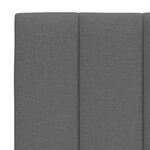 vidaXL Coussin de tête de lit Hanko gris foncé 200 cm tissu