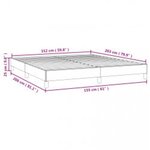 vidaXL Cadre de lit gris clair 152x203 cm velours