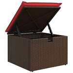 vidaXL Salon de jardin avec coussins 6 Pièces marron résine tressée