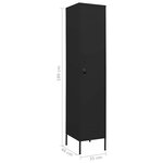 vidaXL Armoire à casiers Noir 35x46x180 cm Acier